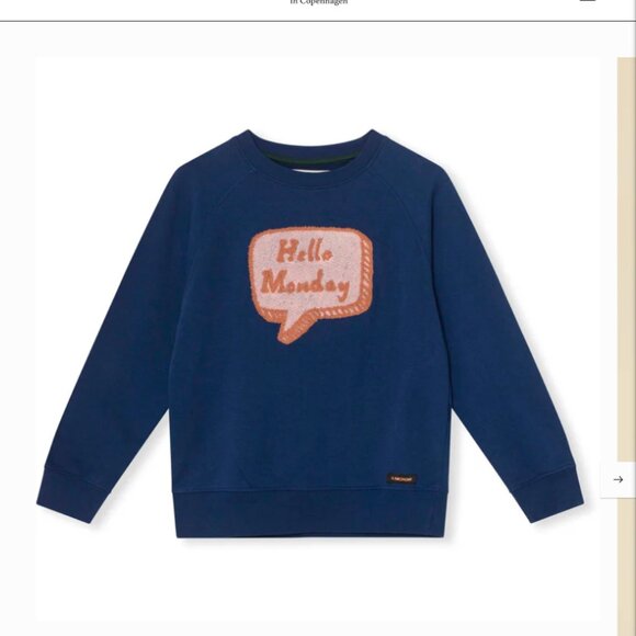 A Monday in Copenhagen blue sweatshirt size 6 yrs - Picture 8 of 8